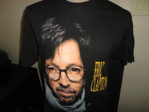 Vintage 90 S Eric Clapton 1992 Us Tour Cotton Shirtfits Adult Black Rare Hard To Find Usa Band Music Cities D Shirt