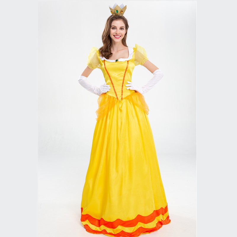 Beauty And The Beast Bell Long Dress Halloween Carnival Party Super Water Pipe Game Sweet Peach Princess Cosplay Costume alx