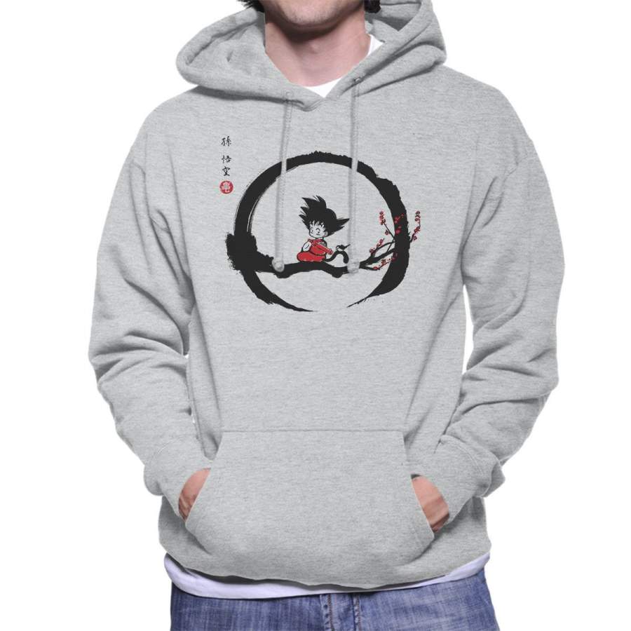 Young Goku Under The Moon Dragon Ball Z Men’s Hooded Sweatshirt