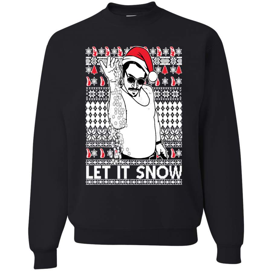 Salt Bae Let It Snow Christmas Unisex Crewneck Graphic Sweatshirt T-Shirt