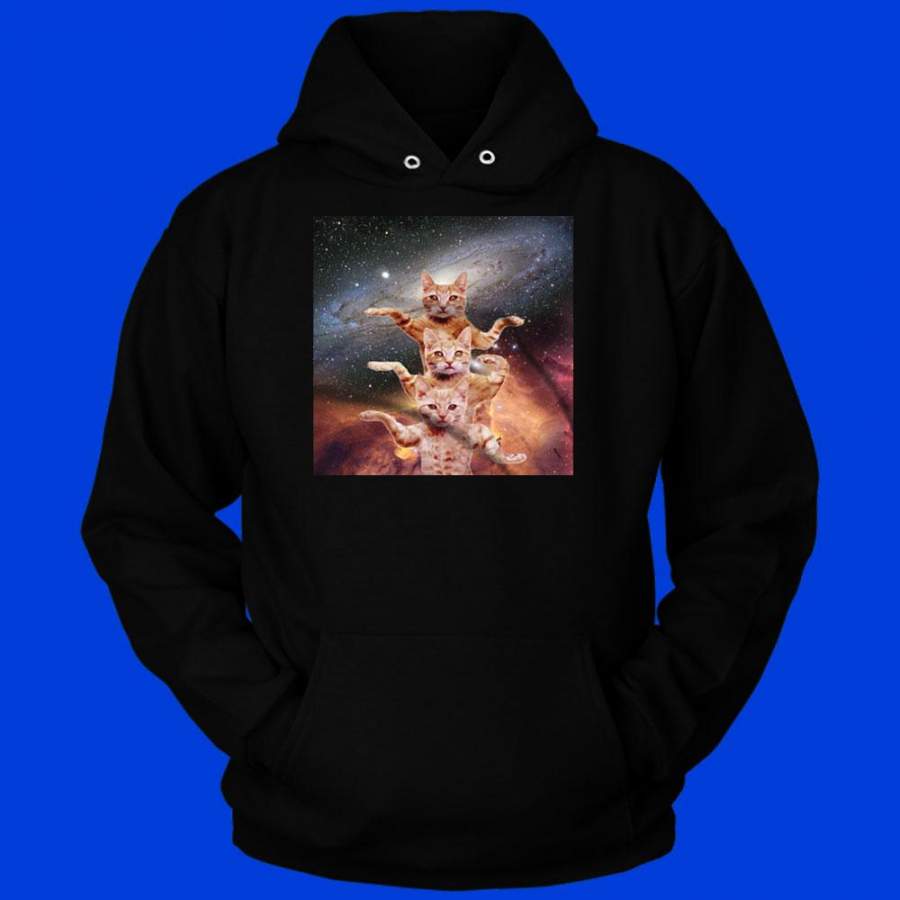 Cats Are Dancing In Space Kitten Men’S Hoodie