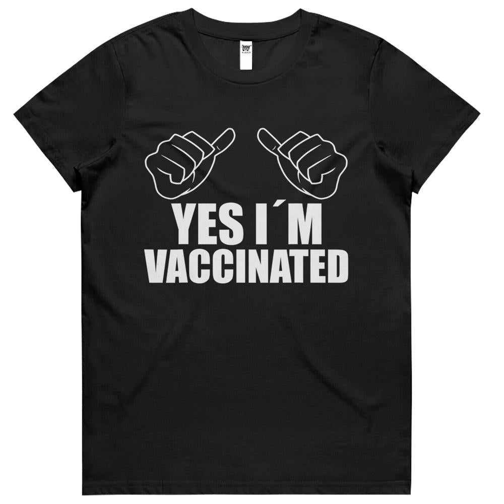 Yes Iam Vaccinated Vaccine 2021 Gift Vaccination Womens Tshirts