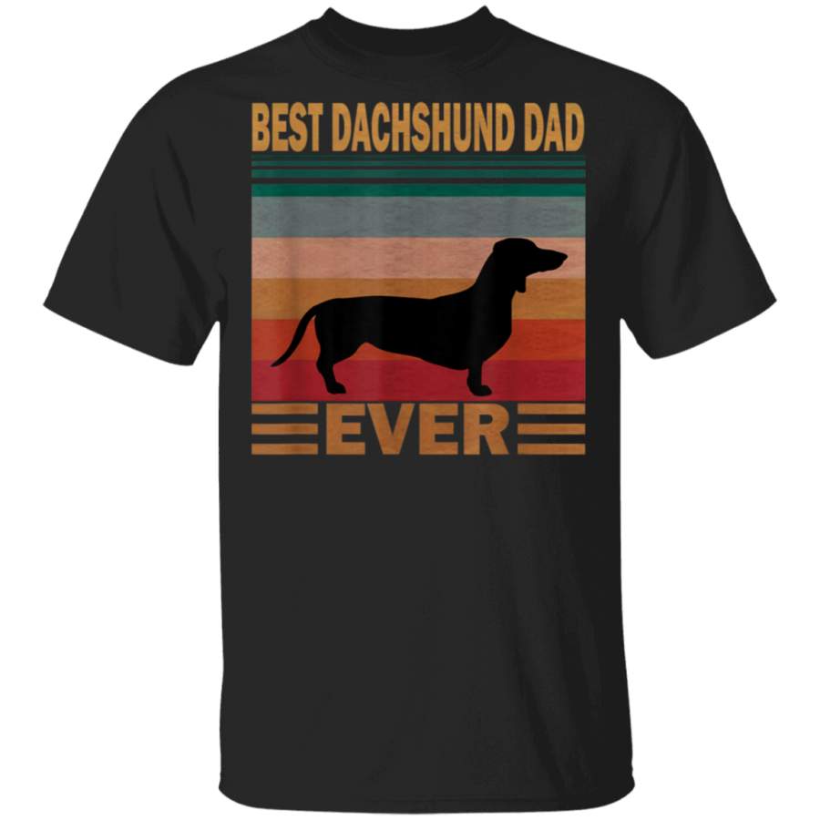 Retro Dachshund Dad Vintage Wiener Dog Lover Gift TShirt