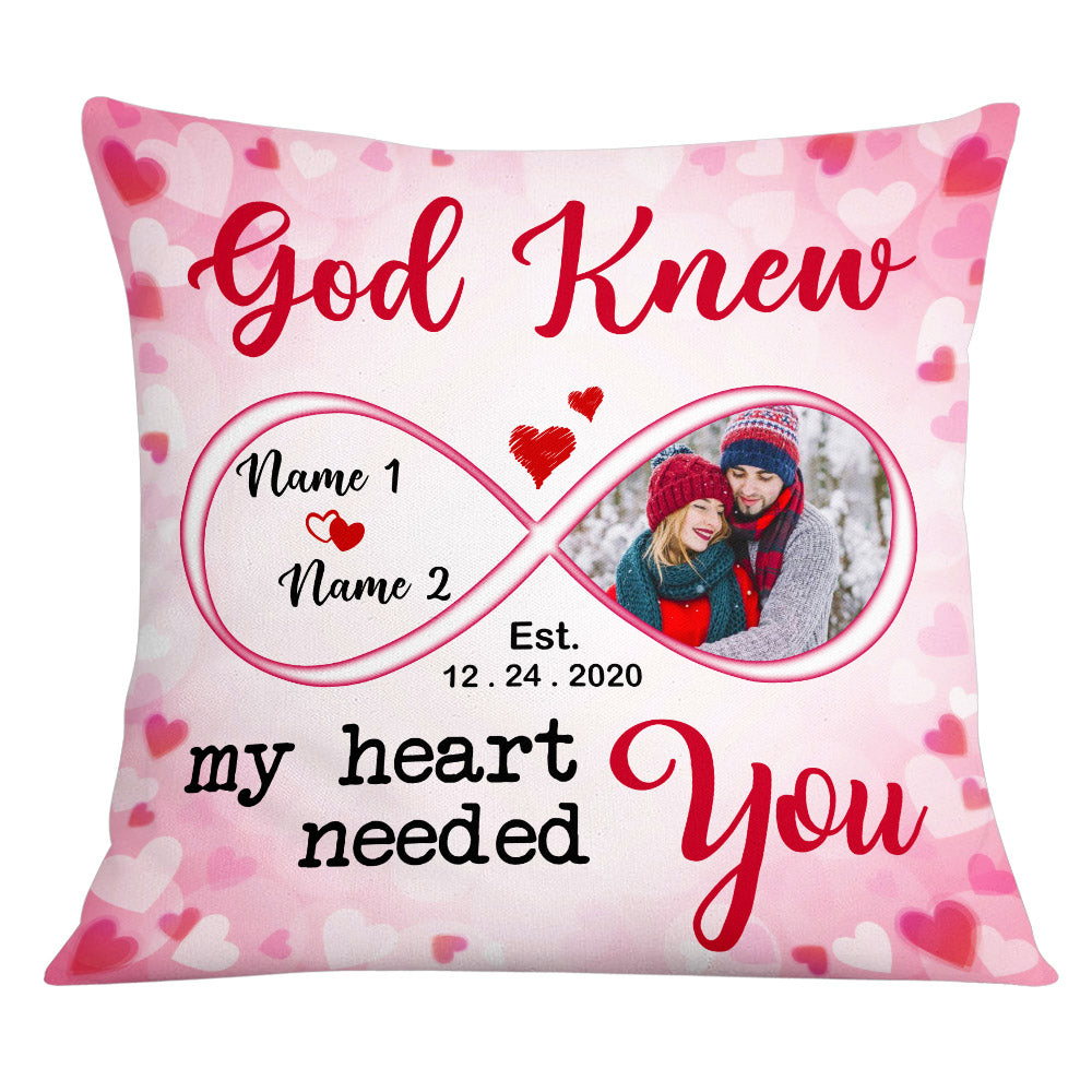 Personalized Valentine Couple Photo Pillow Db163 26O53
