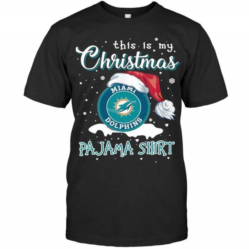 This Is My Christmas Miami Dolphins Pajama Shirt T Shirt