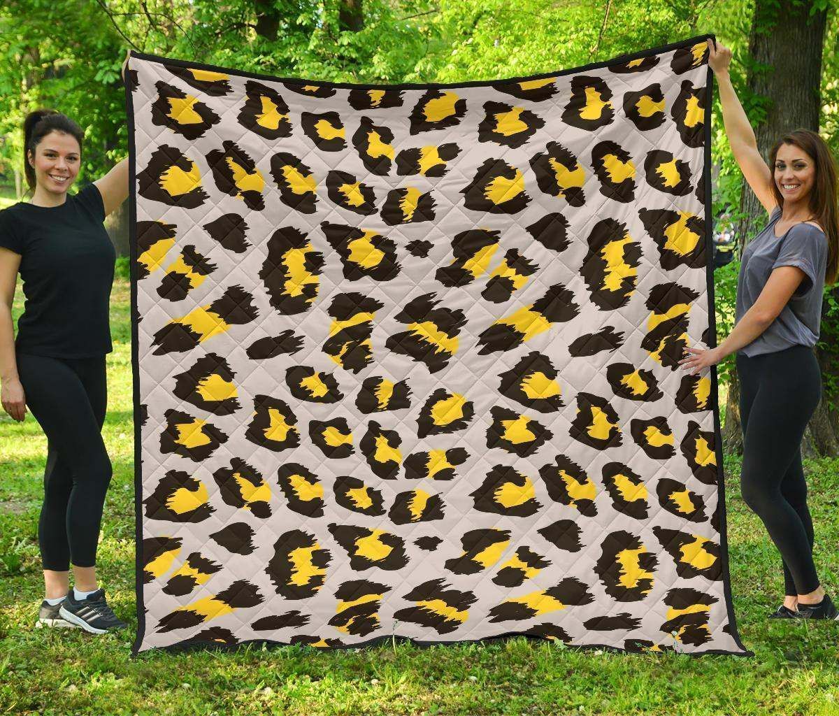 Gary Leopard Print Pattern Dhcdhc Dt1910 Quilt Blanket