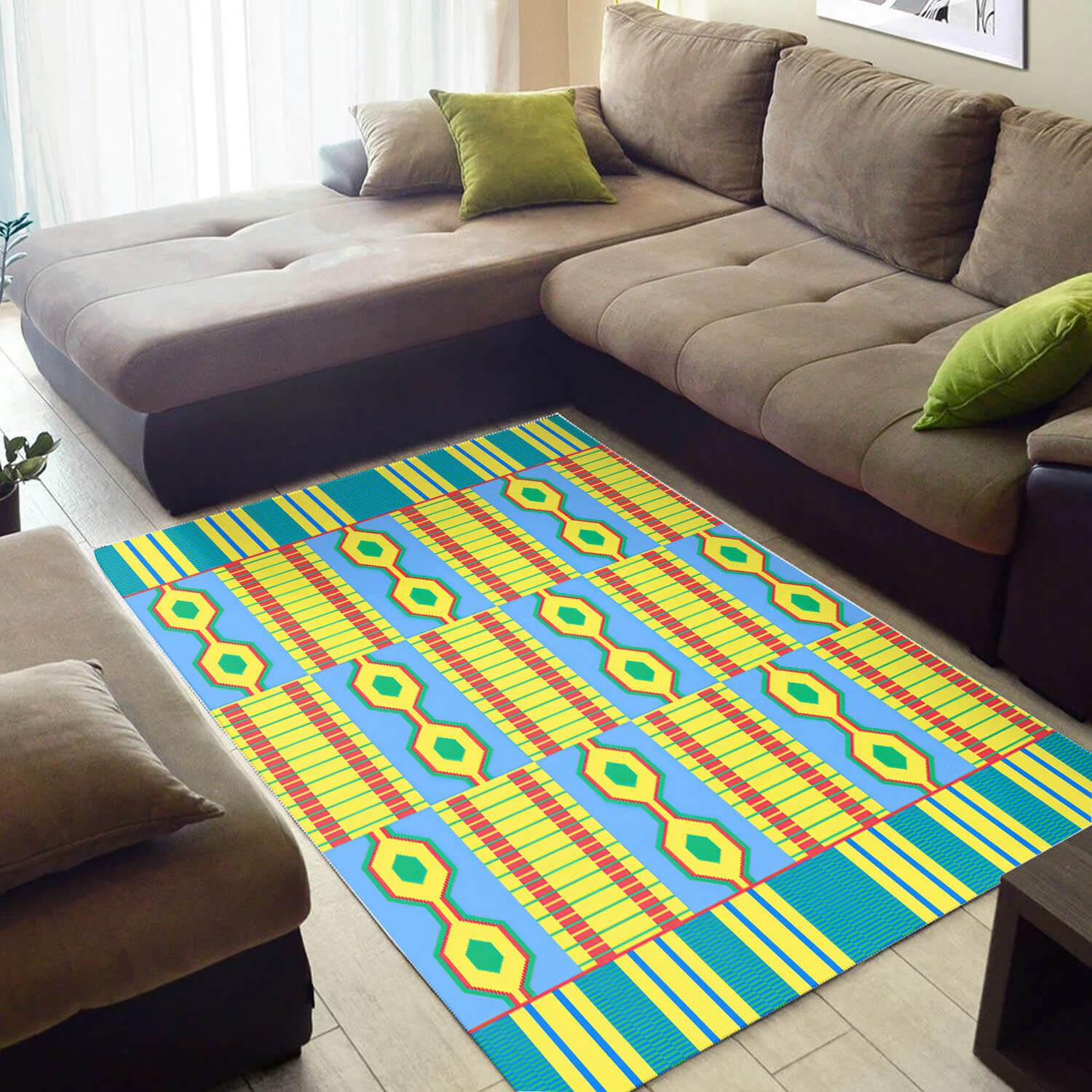 Trendy African Area Rug Cute African Inspired Afrocentric Pattern Art African Large Rug African Room Decor BPS3240