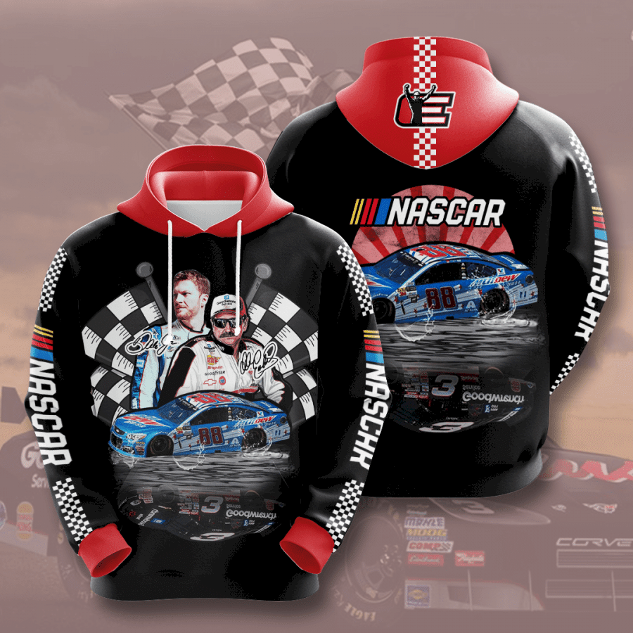 Dale Earnhardt Dale Earnhardt Jr Nascar 3D Hoodie