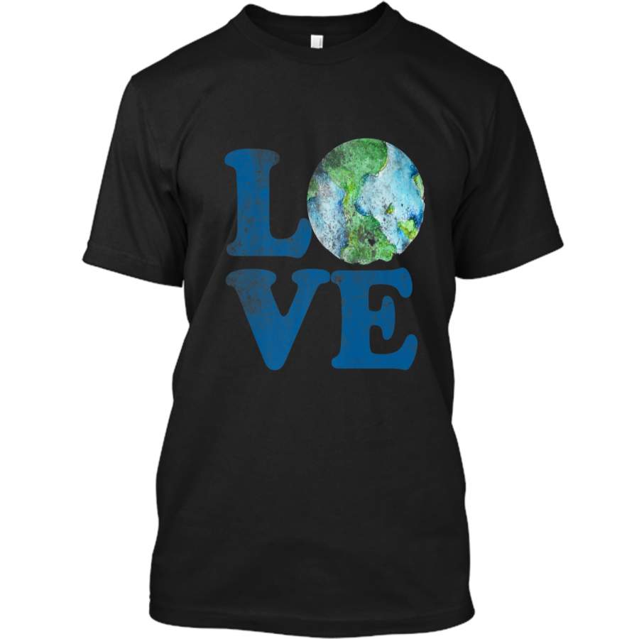 Vintage style LOVE earth day tee shirts retro Custom Ultra Cotton