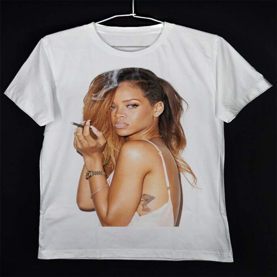 Anti Rihanna Shirt Sexy Rihanna Smoking Cigarette Robyn Rihanna Fenty Home and Anti