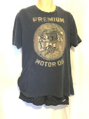 Lucky Brand Premium Motor Oil Graphic Shirt Charcoal Shirt