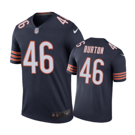 Chicago Bears #46 Michael Burton Nike Color Rush Navy Jersey