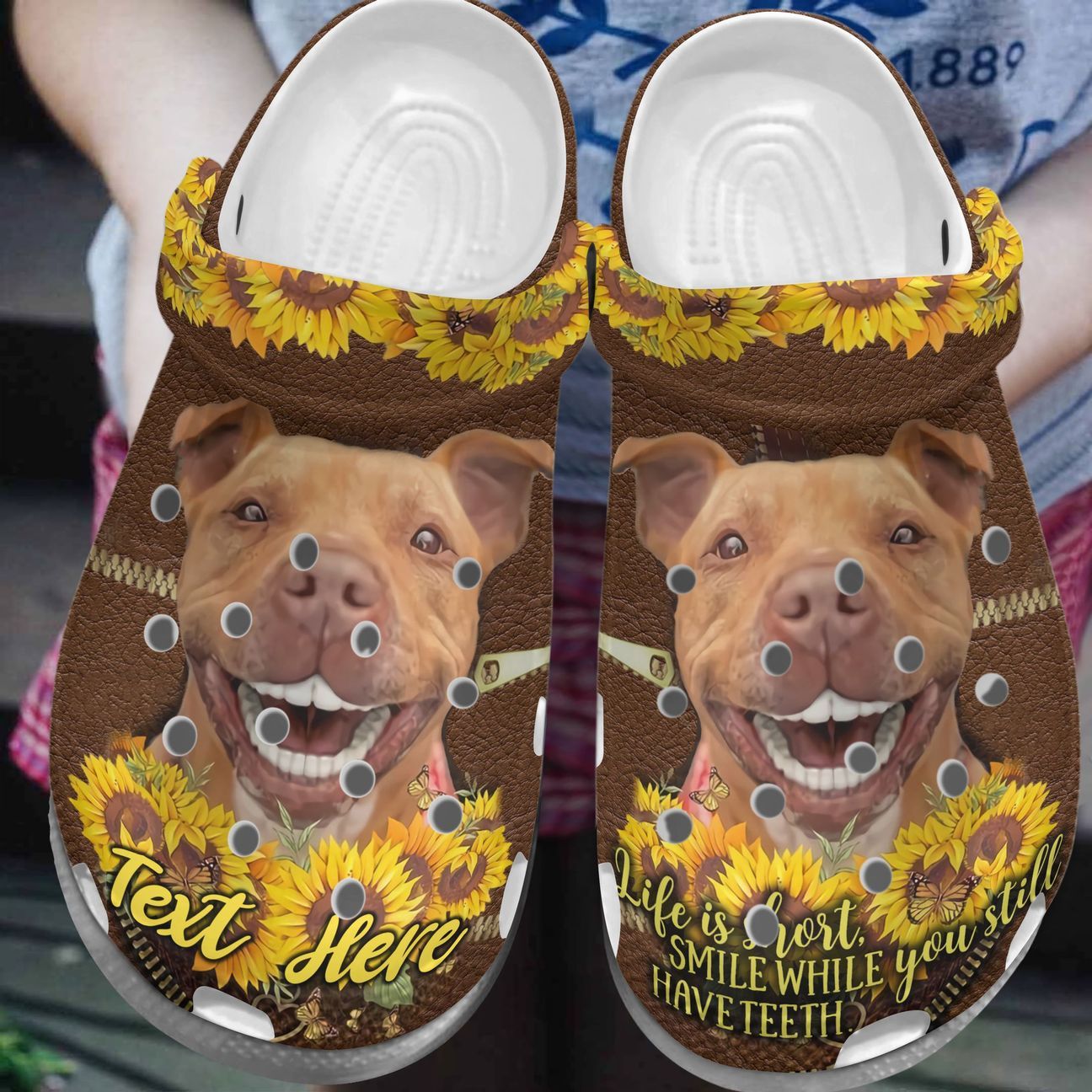 Pitbull Personalized Clog, Custom Name, Text, Color, Number Fashion Style For Women, Men, Kid, Print 3D Smile While You Still Have Teeth