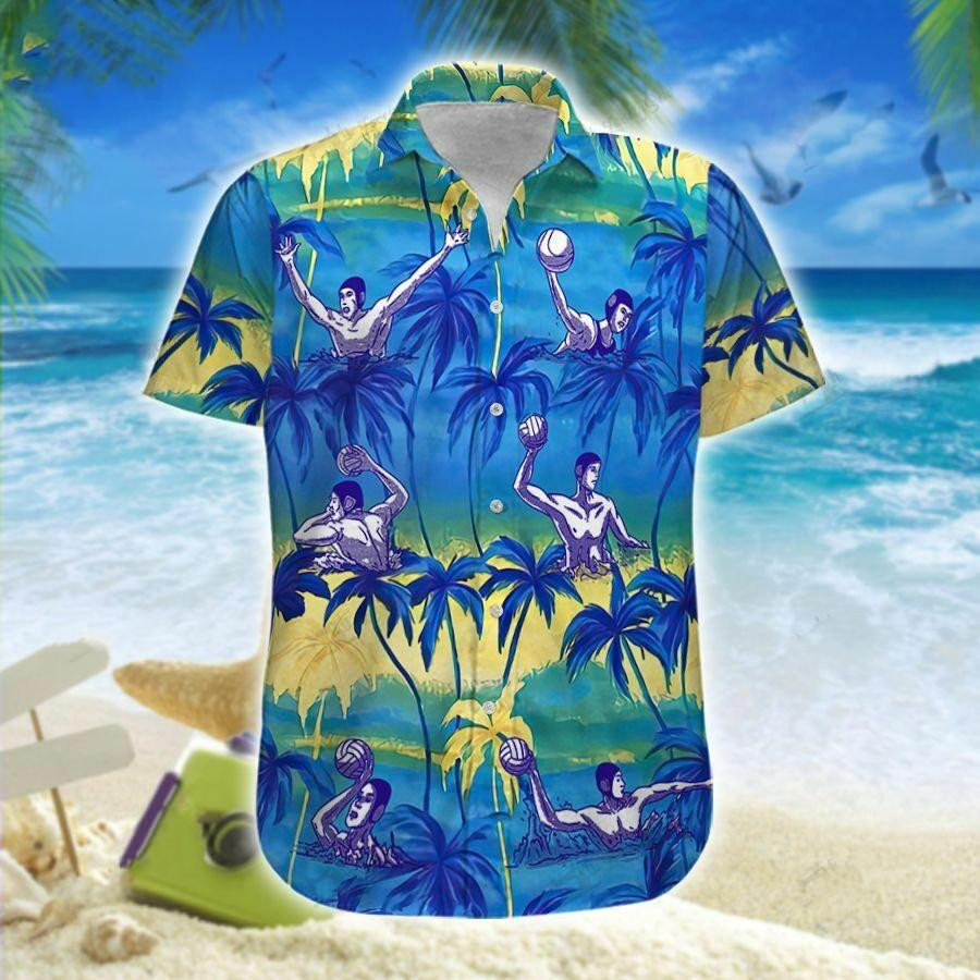 Hawaii Aloha Shirts Water Polo Palm Ha5481