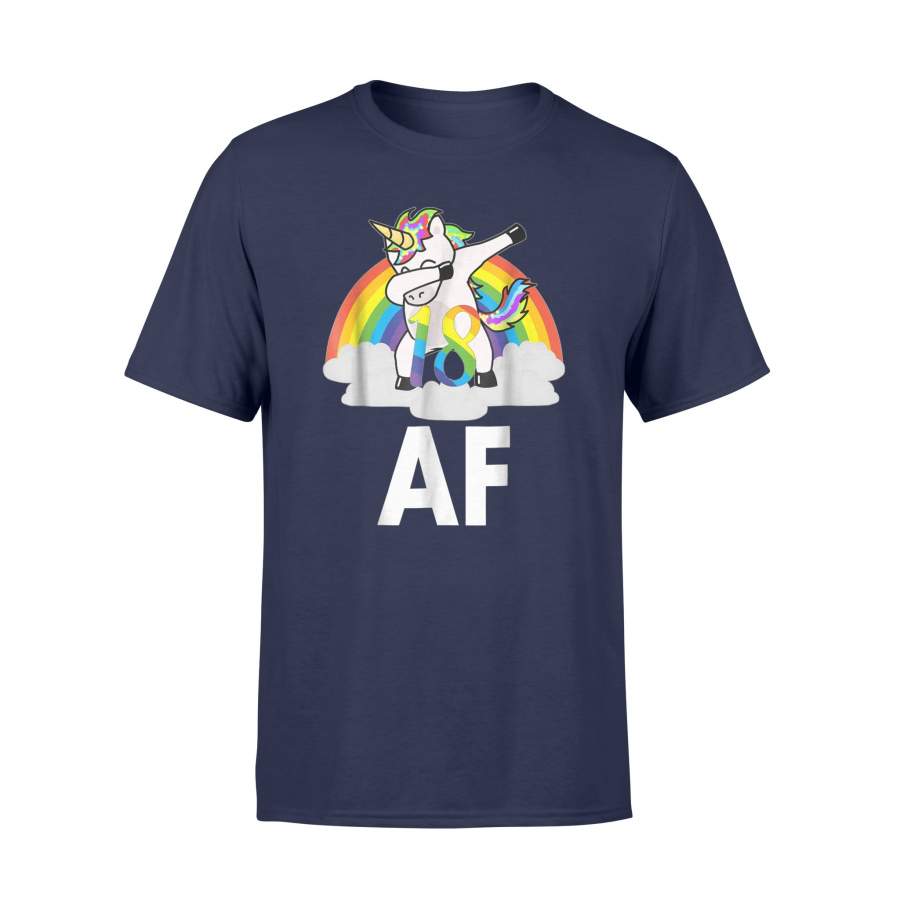 18th Birthday 18 Af dabbing Unicorn B-Day T Shirt