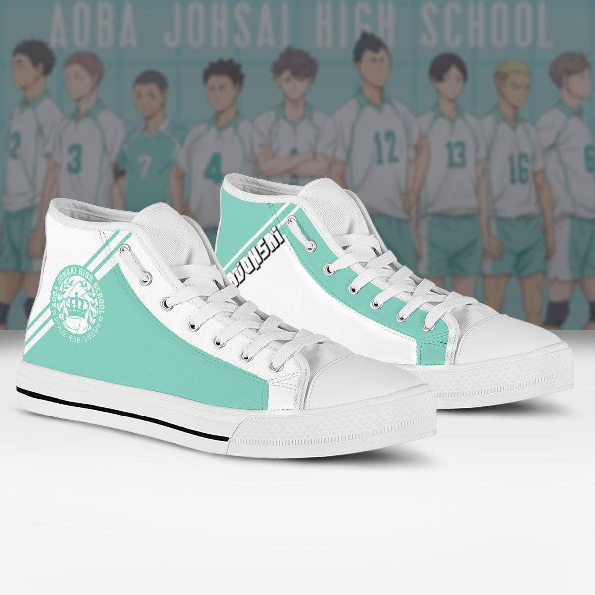 Aoba Johsai Haikyuu Anime Custom All Star High Top Sneakers Canvas