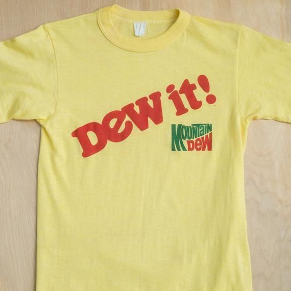 Vtg 80S Mountain Dew Dew It Advertising Shirt