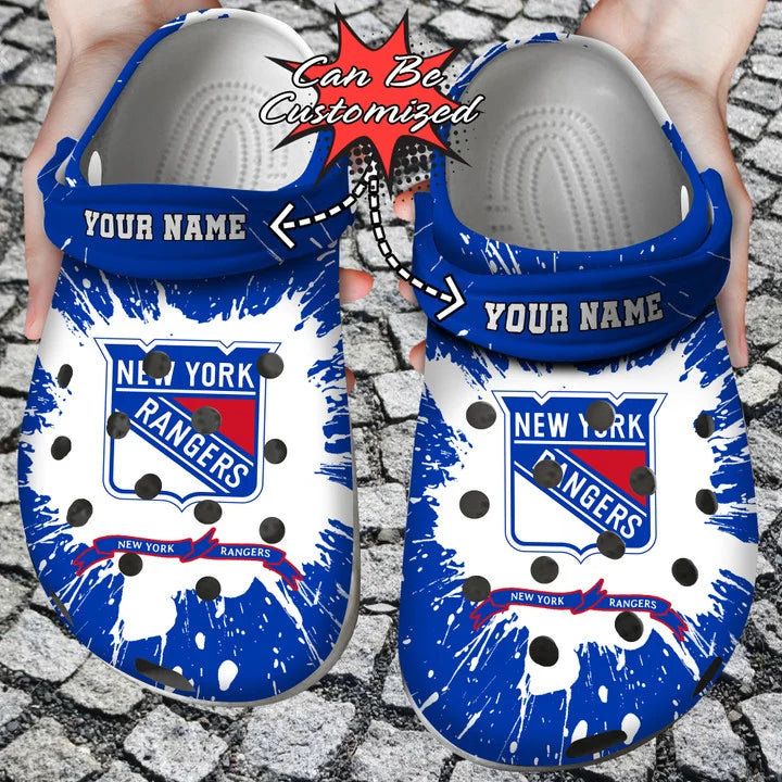 Hockey Crocss – Personalized New York Rangers Team Clog Shoes