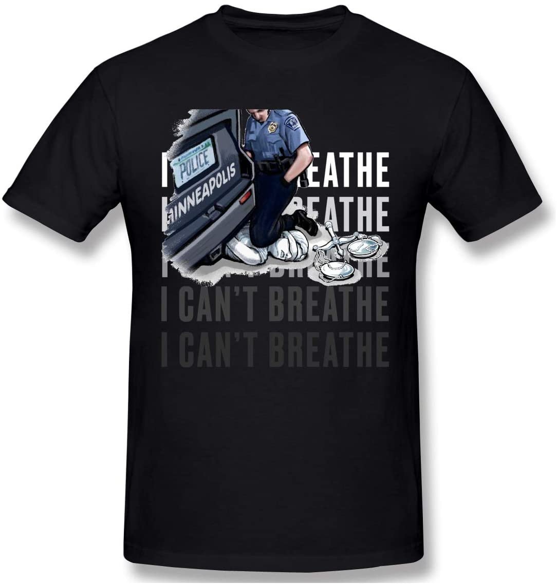 I Cant Breathe T-Shirt Men Black Lives Matter Shirts Blm Short Sleeve Casual Tees