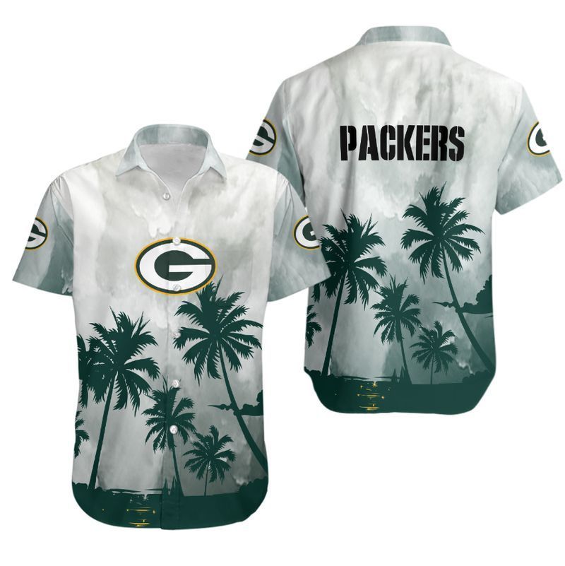 Green Bay Packers Coconut Trees Nfl Gift For Fan Hawaiian Graphic Printing