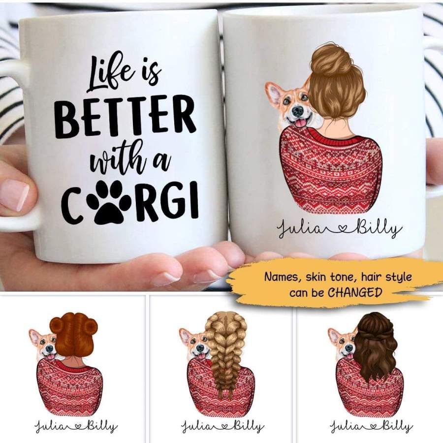 Dogs – Life Is Better With A Corgi Personalized Mug