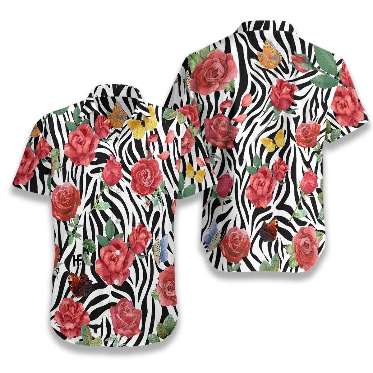 Rose Zebra Watercolor Painting Art Hawaii Shirt For Men Women Adult Ha88950