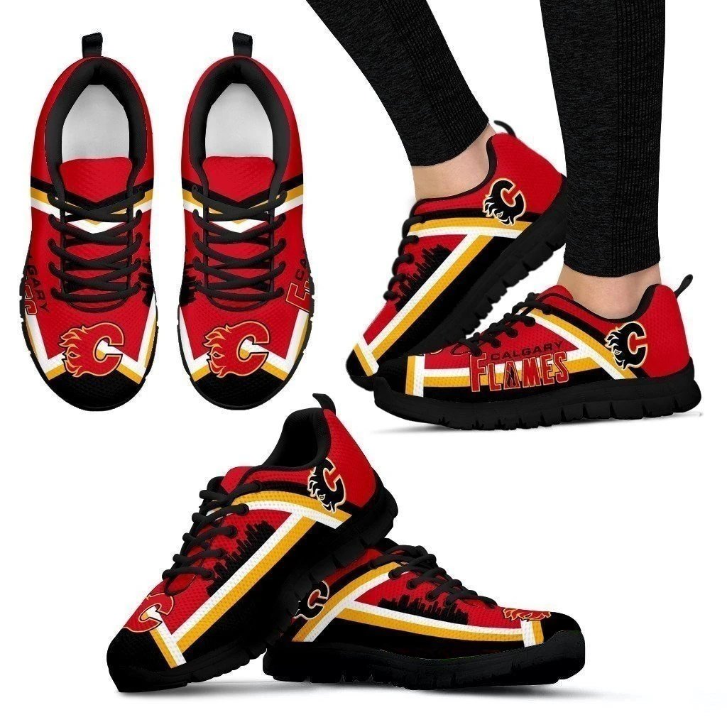 Calgary Flames Women’s Sneakers For Hockey Fan