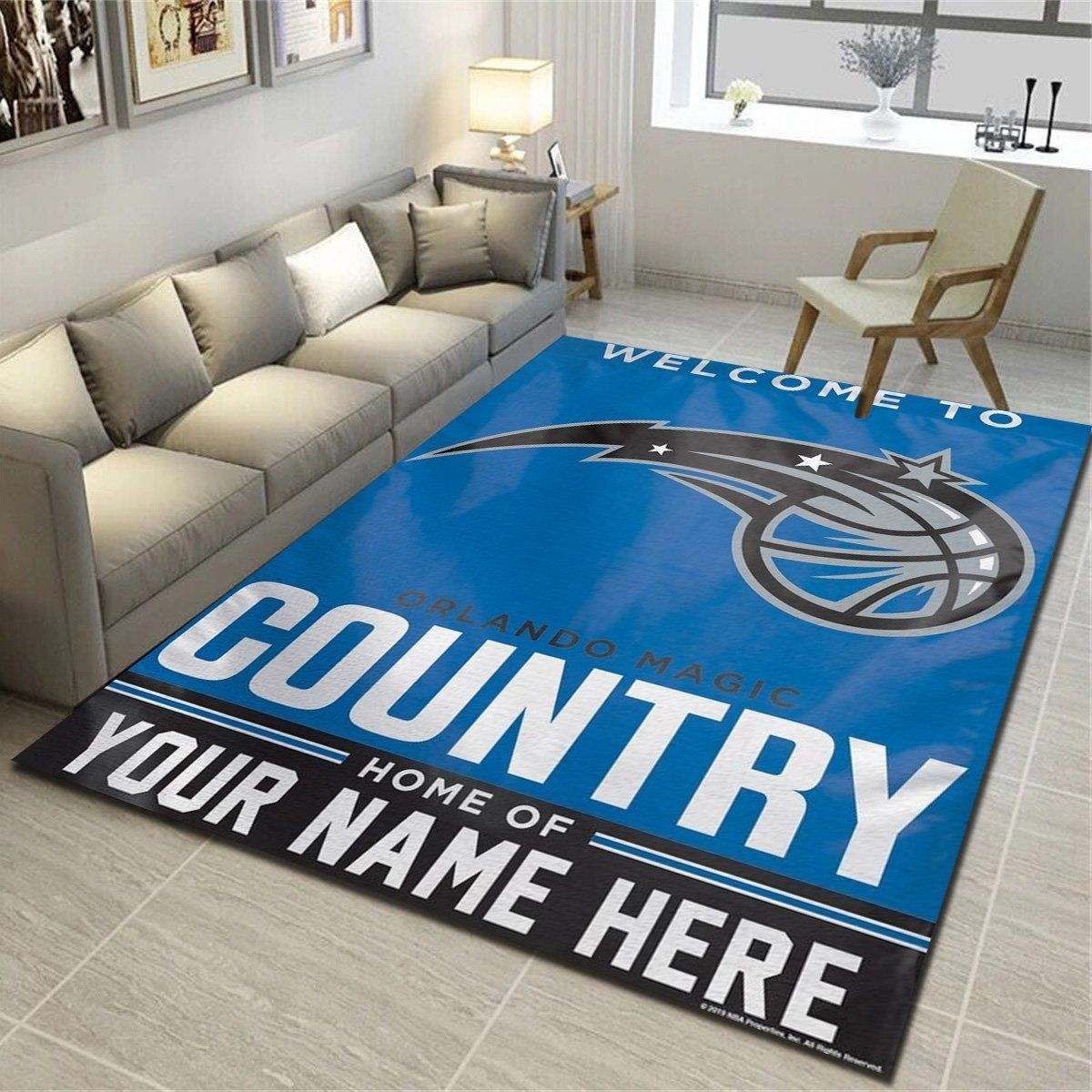 Orlando Magic Personalized Area Rug, Team Living Room Bedroom Carpet, Customized Fan Cave Floor Mat