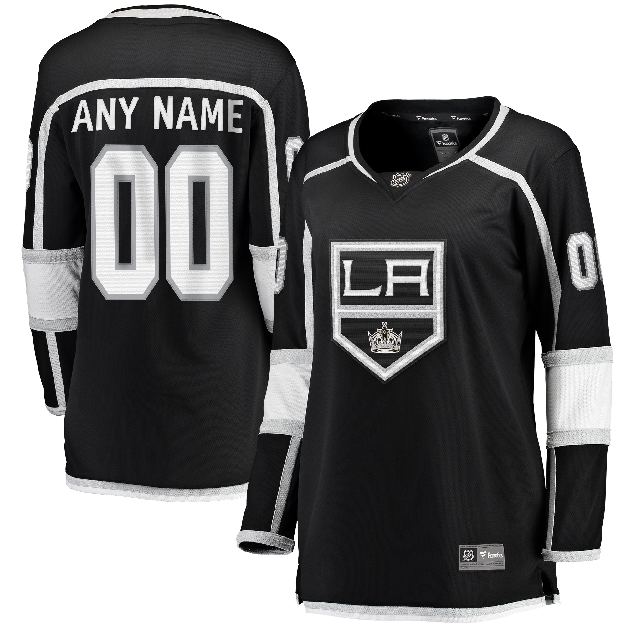 Los Angeles Kings Branded Women's Home Breakaway Custom Jersey – Black