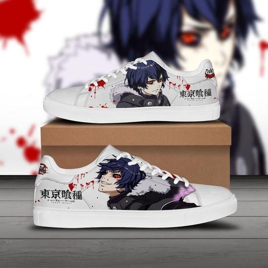 Ayato Kirishima Tokyo Ghoul Low top Leather Skate Shoes, Tennis Shoes, Fashion Sneakers L98