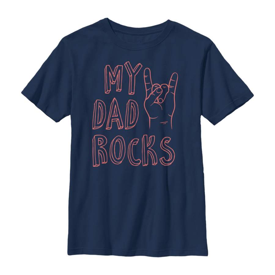 LOST GODS Boy’s Father’s Day My Dad Rocks T-Shirt