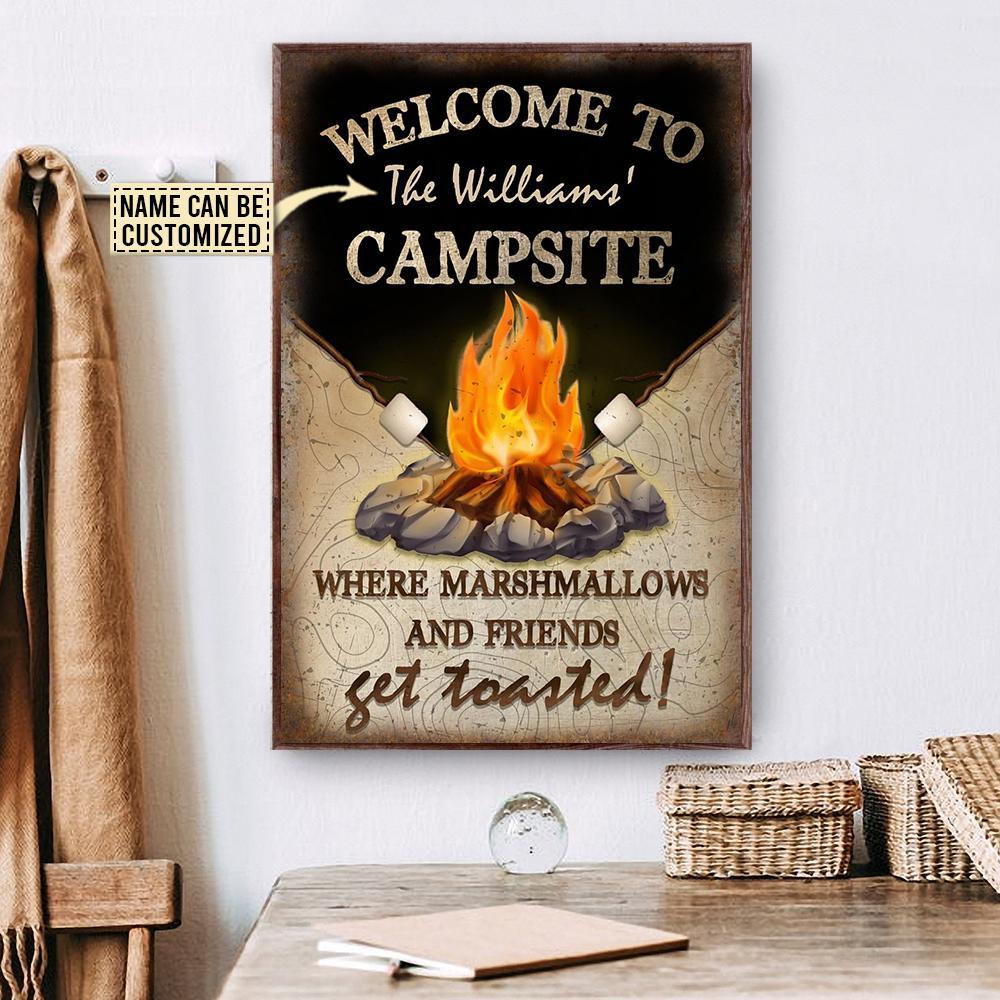 Aeticon Gifts Personalized Camping Get Toasted Canvas Mom Dad Gift Home Decor