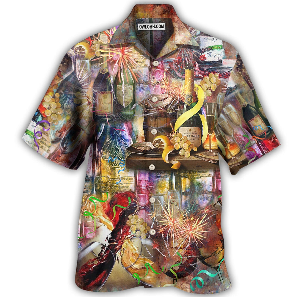 Wine Sparkling As A Glass Of Champagne – Hawaiian Shirt  – Owl Ohh