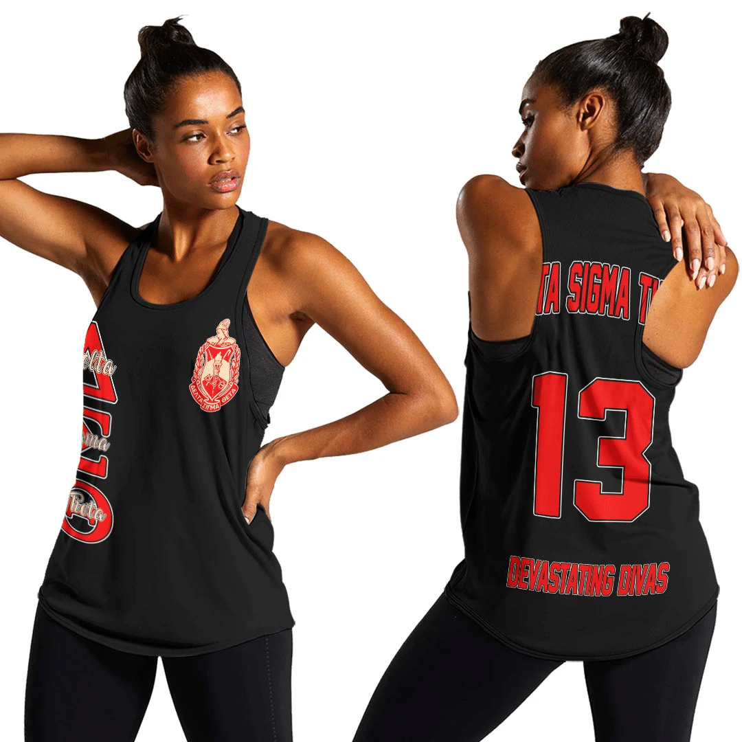 Wonderprint Tank Top Personalized Delta Sigma Theta Racerback Tank