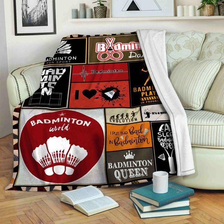 Badminton World Printed Fleece Blanket, Sherpa Blanket, Gift For Wife Gift For Parent, Family Member, Friends Gift, Christmas Gift, Home Decor, Home Living