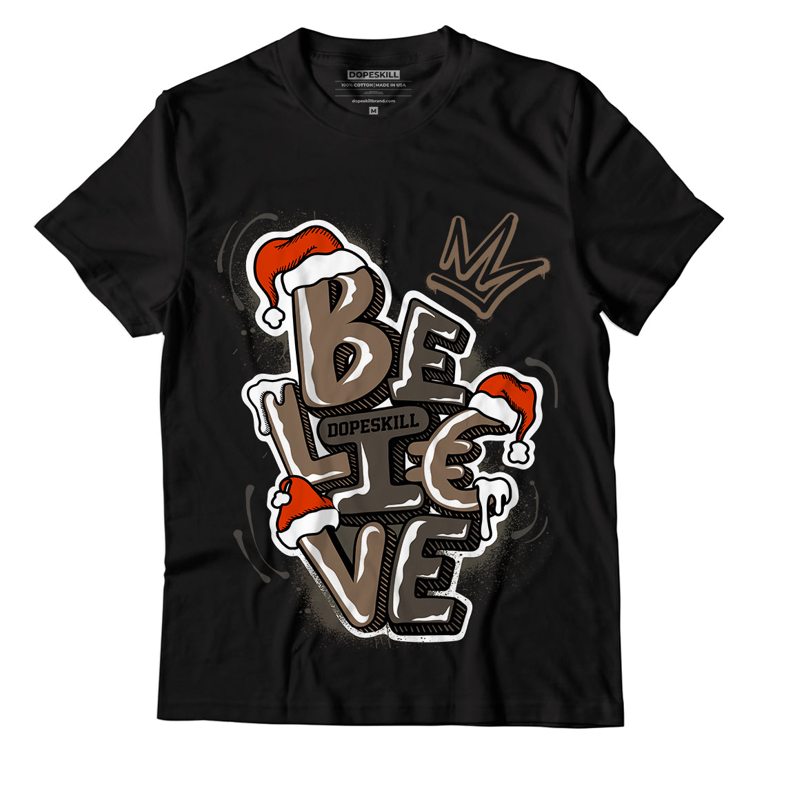 Believe Christmas Unisex Shirt Match Yz 500 Clay Brown