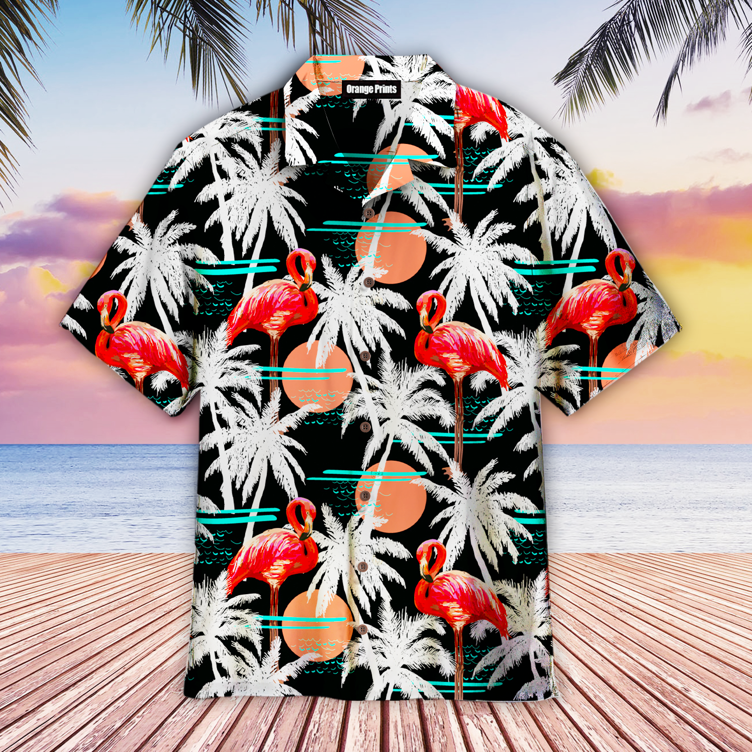 Palm Trees And Pink Flamingo Hawaii Shirt For Men Women Ha68198