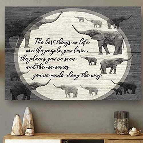 Unframed Poster – Cv1128 Lhd Elephant Poster – The Best Things in Life