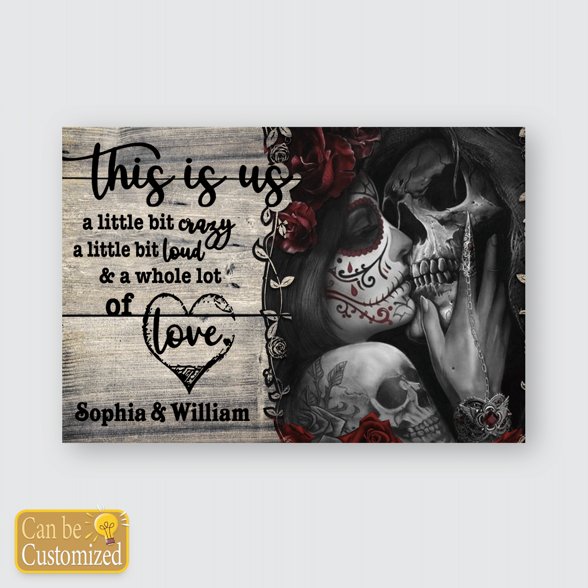 Personalized Poster Skull couple