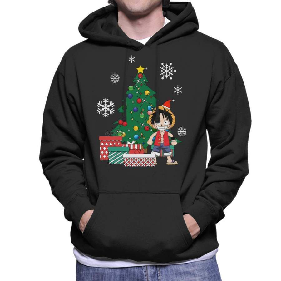 Monkey D Luffy Around The Christmas Tree Men’s Hooded Sweatshirt