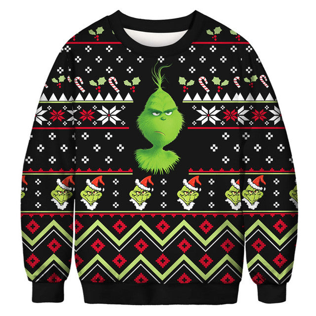 3D Funny Print Hoodies Ugly Christmas Sweater Christmas Jumpers For Man