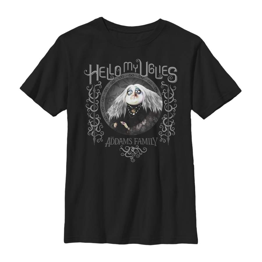 Addams Family Boy’s Grandmama Hello My Uglies  T Shirt