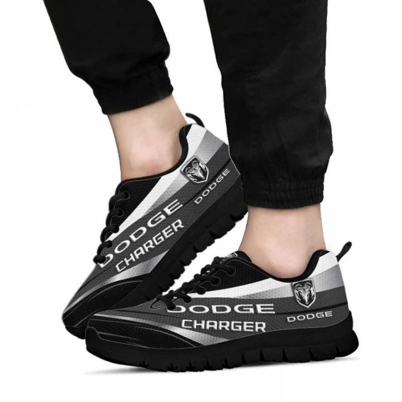 3D Printed Dodge Charger NTA Sneakers For Men & Women Ver 1 (Black)