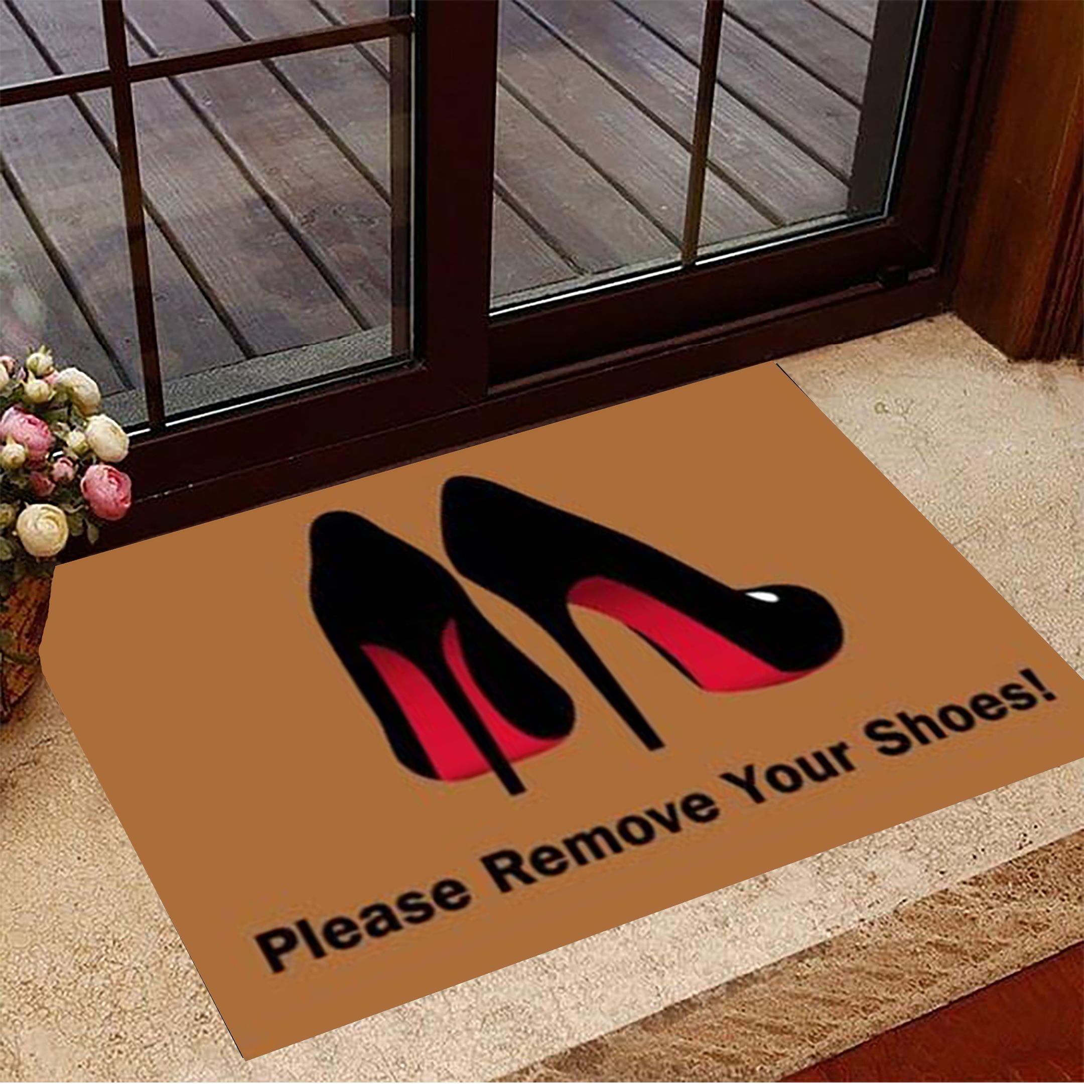 Please Remove Your Shoes Doormat High Heel Please Take Off Your Shoes Mat