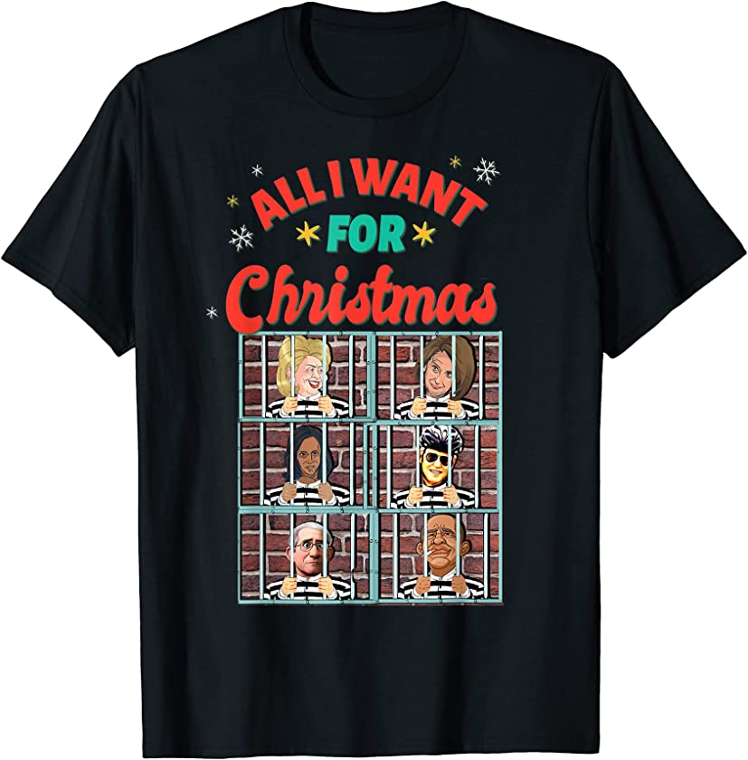 All I Want for Christmas Biden Trump Ugly Christmas Sweater T-Shirt