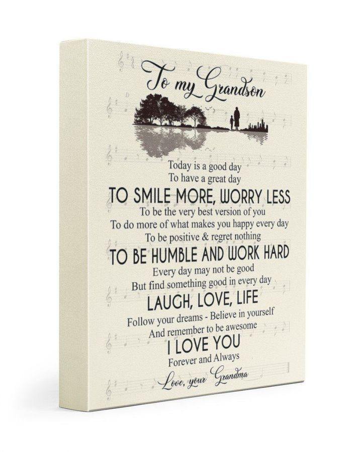 Be Humble And Work Hard Grandma – Best Gift Idea, Father’S Day, Gift For Home Decor, Gift For Family – Horizontal Canvas Matte Canvas Wall Art