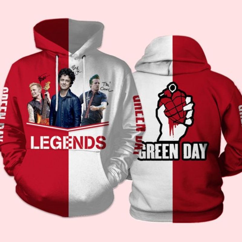 Green Day Legends Signatures 3D Hoodie N98