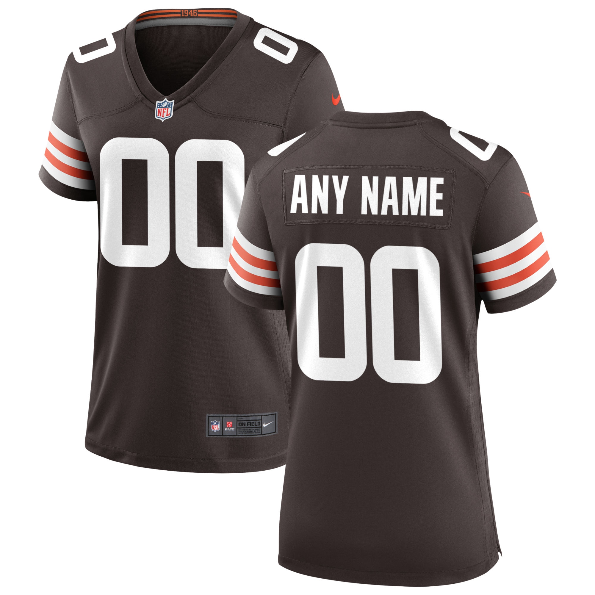 Women’s Cleveland Browns Brown Custom Game Jersey