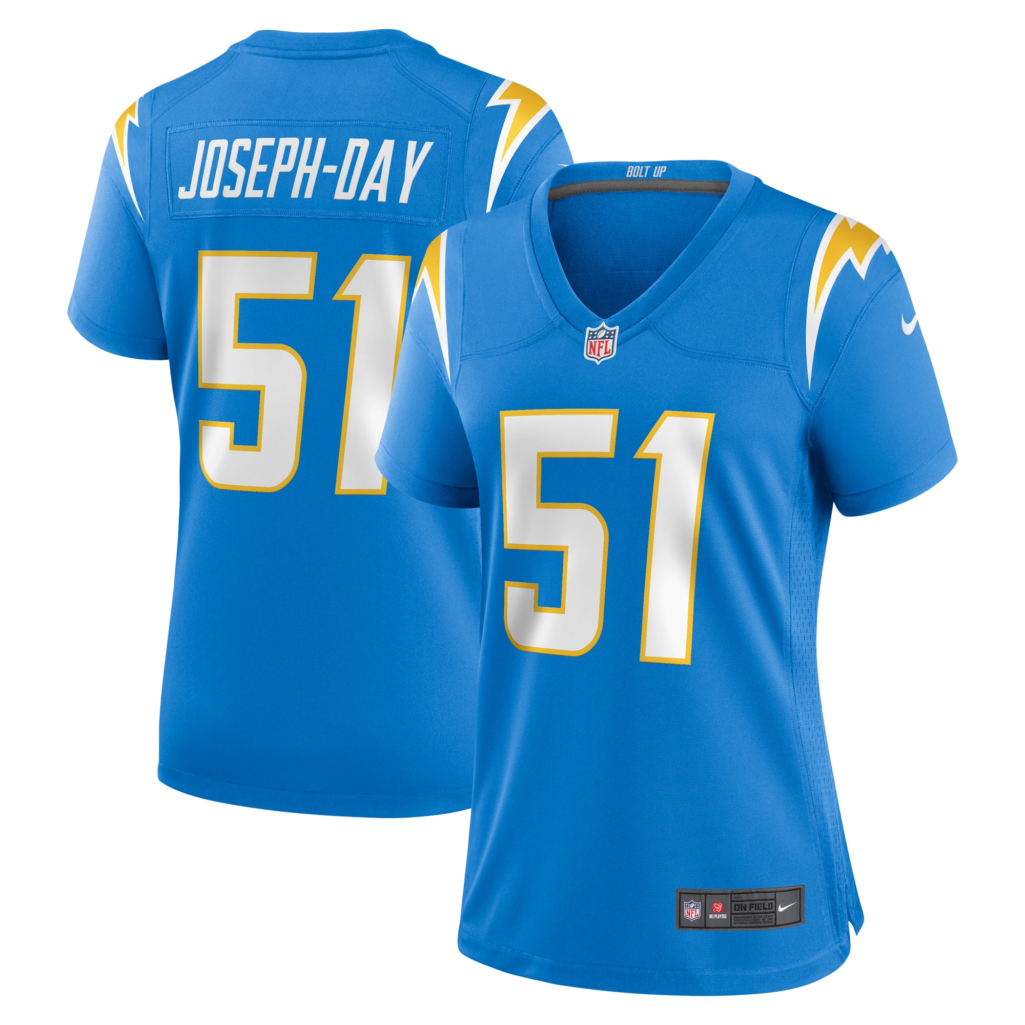 Women’s Los Angeles Chargers Sebastian Joseph-Day Powder Blue Game Player Jersey