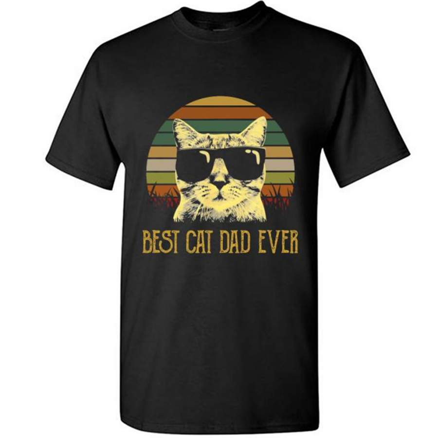 Best Cat Dad Ever Classic Vintage Retro – Gildan Short Sleeve Shirt